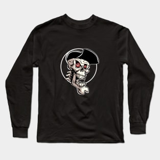 Laughing skull with cap Long Sleeve T-Shirt